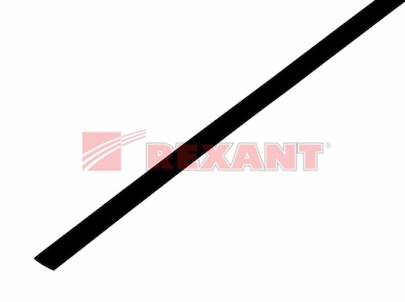 20-4006 Термоусадка   4,0 / 2,0 мм, черная (упак. 50 шт. по 1 м)  REXANT