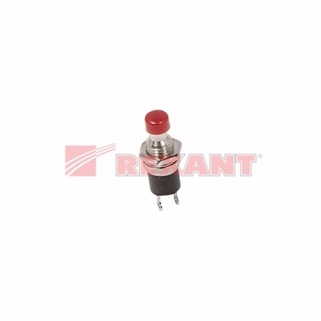 36-3310 Выключатель-кнопка  металл 220V 2А (2с) (ON)-OFF  Ø7.2  красная  Micro (RWD-301, PBS-10B)  REXANT