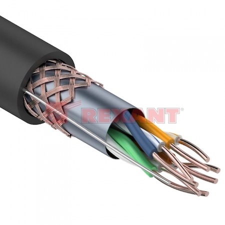 01-0344 Кабель SFTP 4 х 2 x 0,52 мм, cat 5e, наружный (OUTDOOR) (бухта 305м)  REXANT