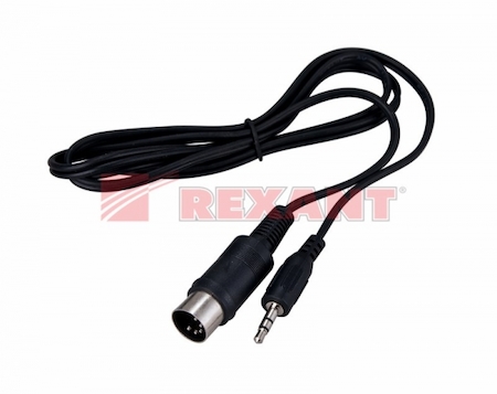 17-2502-4 Шнур DIN 5PIN - Stereo 3,5 мм, длина 1,2 метра  REXANT