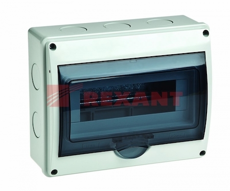 REXANT 81-4323 Щиток о/п на 11 мод.с вертик.двер.260х200х107мм (69011)