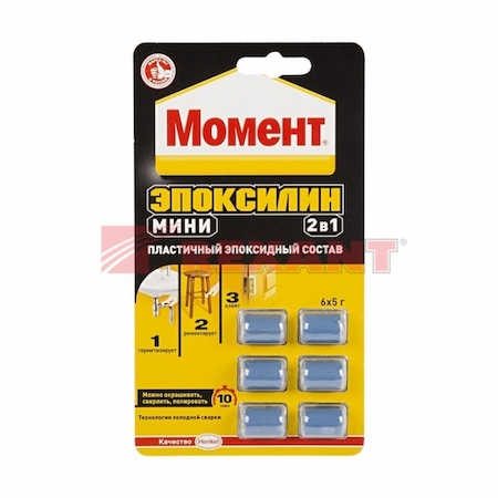 REXANT 09-1313-2 Клей "Момент Эпоксилин 2 в 1 Мини", 30 г на блистере