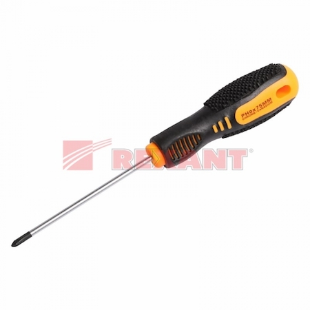 REXANT 12-4726 Отвертка крестовая PH 0 X 75 мм , двухкомпонентная рукоятка Rexant