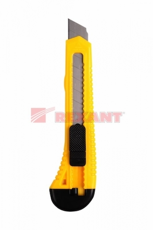 Фото Rexant 12-4903 Нож с сегмент. лезвием 18мм пласт. корпус