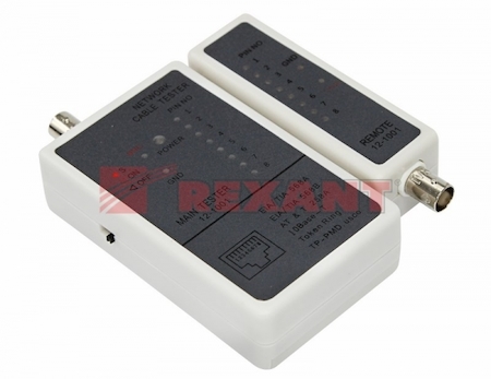 Фото Rexant 12-1001 Тестер кабеля RJ45+BNC (HT-C003) (TL-5248)