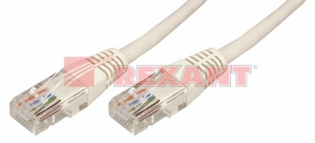 Фото Rexant 18-1005 Патч-корд UTP 5e кат. литой 2.0м сер.