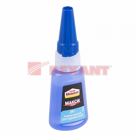 REXANT 09-1306-4 Клей "Супер Момент Макси объем 20 г", 20 г в шоу-боксе