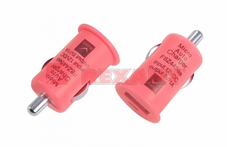 18-1922 Автозарядка в прикуриватель USB (АЗУ) (5V, 1 000mA) фиолетовая REXANT