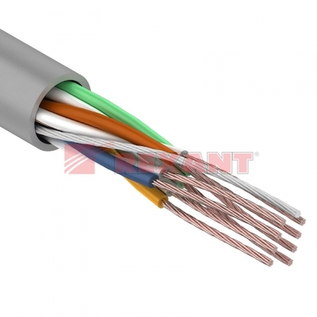 01-0044 Кабель UTP 4 х 2 x (0,16х7) мм, cat 5e, (многожильная) (бухта 305м)  REXANT