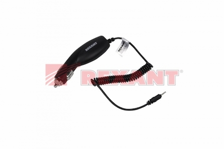 16-0254 Автозарядка в прикуриватель для NOKIA N90/6101 "тонкая" (АЗУ) (5V, 700mA) шнур спираль 1.2М черная REXANT (Выводим)