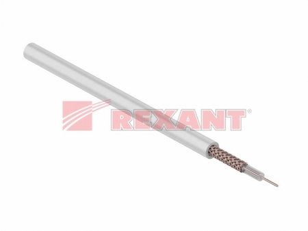 REXANT 01-2699 Кабель РК 75-3-32 А  , 75 Ом, 300 м. , белый