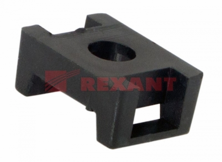 Фото Rexant 07-2103 Площадка для крепления стяжки 16х22.2мм черн. (уп.100шт)