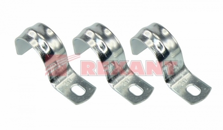 REXANT 28-1023 20 скобка (100 шт/уп) для металлорукава 15 (двухлапковая)