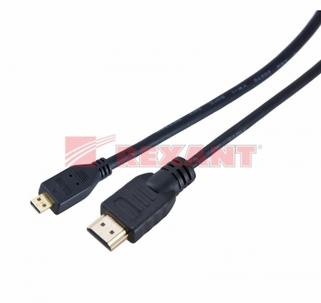 17-6103 Шнур  HDMI - micro HDMI  gold  1.5М  REXANT