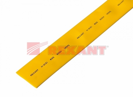 22-5002 Термоусадка  25,0 / 12,5 мм, желтая (упак. 10 шт. по 1 м)  REXANT