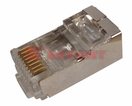 05-1023 ДЖЕК  штекер  8Р8С  CAT 5e  экран  REXANT  (FD6035B)
