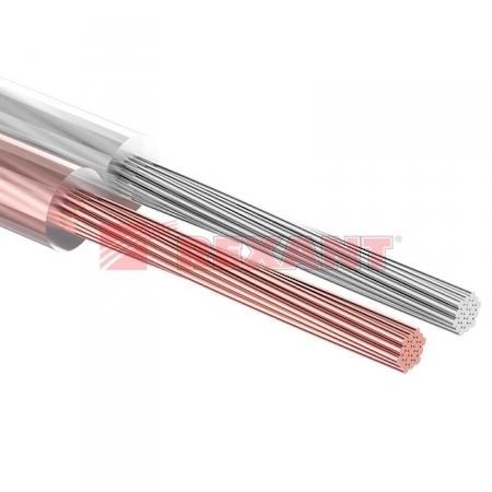 01-6303 Кабель акустический 2х0,50 мм², прозрачный SILICON, (бухта 100м)  REXANT