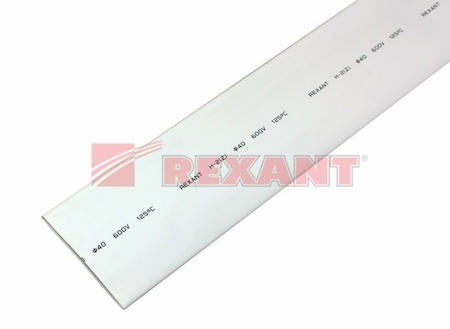 24-0001 Термоусадка  40,0 / 20,0 мм, белая (упак. 10 шт. по 1 м)  REXANT