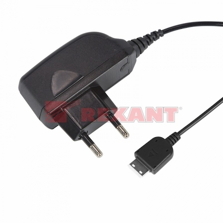 REXANT 16-0266 Сетевое зарядное устройство для SAMSUNG G600/D880 220В (СЗУ) (5V, 700mA) шнур 1.2М черное Rexant