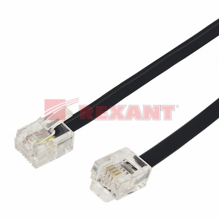 REXANT 18-3072 Удлинитель телефонный  7м черный
