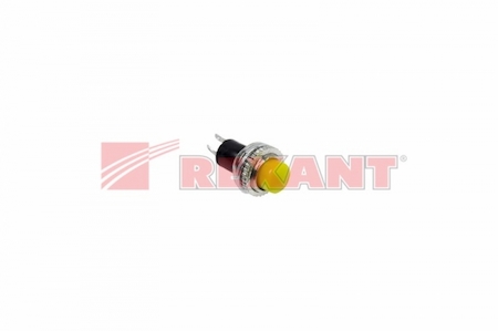 36-3334 Выключатель-кнопка  металл 220V 2А (2с) (ON)-OFF  Ø10.2  желтая  Mini  (RWD-213)  REXANT     ВЫВОДИМ ИЗ АССОРТИМЕНТА!!!