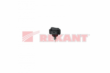 36-2671 Выключатель клавишный 12V 20А (3с) ON-OFF черный ОВАЛ с синей LED подсветкой (RWB-523, ASW-20D)  REXANT