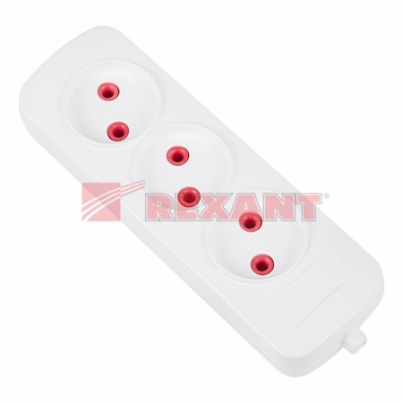 REXANT 11-8711 Колодка 3 гнезда  без заземления эконом