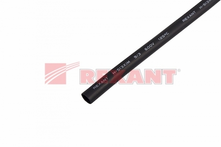 26-0009 Термоусадка клеевая  9,0 / 3,0 мм, черная (упак. 10 шт. по 1 м)  REXANT