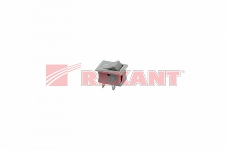 36-2113 Выключатель клавишный 250V 6А (2с) ON-OFF серый  Mini  (RWB-201, SC-768)  REXANT
