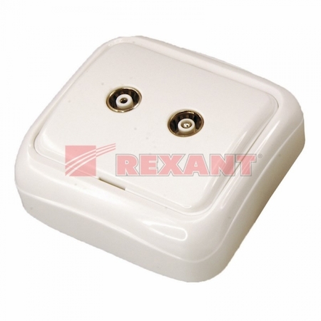 03-0512 Телевизионная розетка накладная -2 (большая)  REXANT