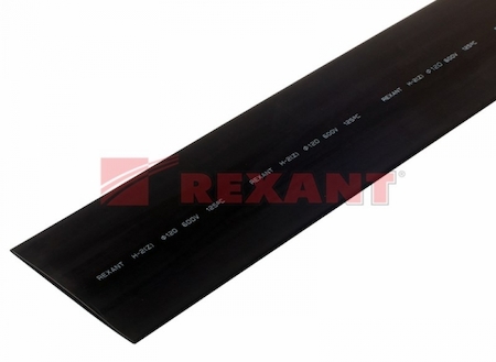 25-0120 Термоусадка 120,0 / 60,0 мм, черная (упак. 10 шт. по 1 м)  REXANT