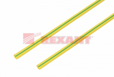 20-6007 Термоусадка   6,0 / 3,0 мм, желто-зеленая (упак. 50 шт. по 1 м)  REXANT
