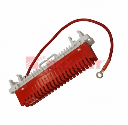 04-0123 Плинт  8 pin с заземлением, универсальный (монтаж на рейку+ хомут)  REXANT