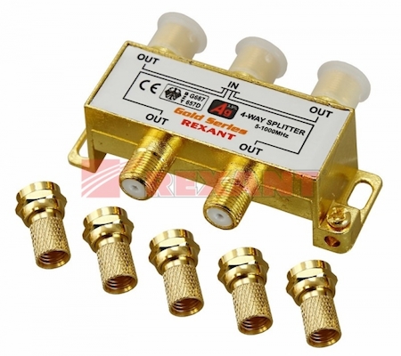 ДЕЛИТЕЛЬ (05-6103-1) ТВ 4 + 5  шт.F   "BOX"    "GOLD"   REXANT
