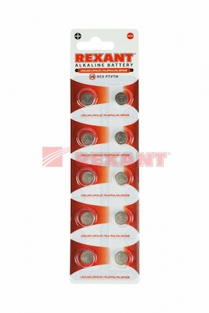 30-1032 Батарейка "REXANT"  LR45,AG9,LR936,G9,194,GP94A,394,SR936W