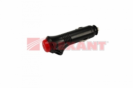 16-0205 Штекер автоприкуривателя  с кнопкой  I=3А  REXANT