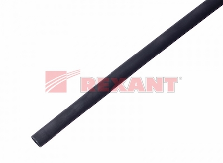 21-2008 Термоусадка клеевая 12,0 / 4,0 мм, черная (упак. 10 шт. по 1 м)  REXANT