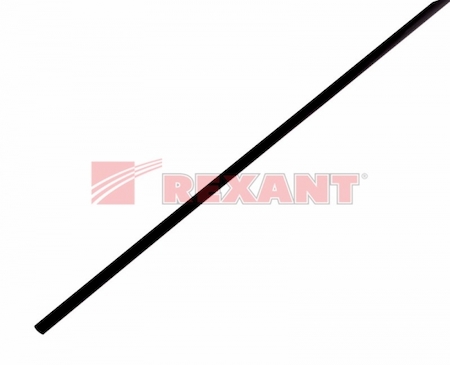 20-2006 Термоусадка   2,0 / 1,0 мм, черная (упак. 50 шт. по 1 м)  REXANT