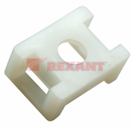 Фото Rexant 07-2102 Площадка для крепления стяжки 22.2х16мм ПС-2 бел. (уп.100шт)