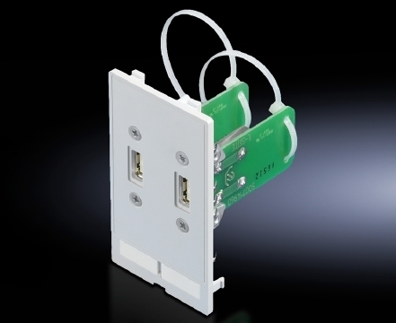 Rittal 2482540 SZ Вставка с разъемами 2xUSB тип А гнездо/гнездо 1шт
