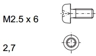 Rittal 3684019 Винт M2.5x10 + шайба, 100 шт