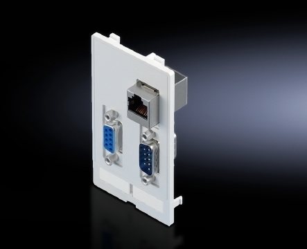 Rittal 2482550 SZ Вставка с разъемами RJ45 гнездо/гнездо, 2xSUB-D9 гнездо/гнездо и штекер/штекер 1шт