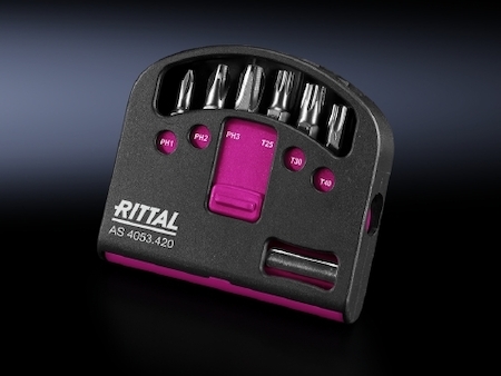 Rittal 4053420 AS Набор бит TX25, TX30, TX40, PH1, PH2, PH3 6шт с держателем бит