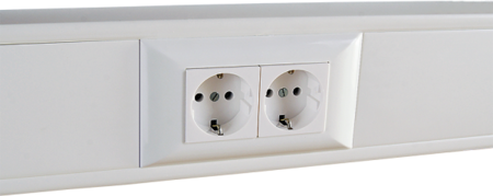 SPL 100008S Суппорт с рамкой на 2 поста (45х45) в профиль для кабель-канала 100х50