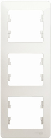 Schneider Electric GSL000607 GLOSSA 3-постовая РАМКА, вертикальная, ПЕРЛАМУТР