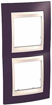 Schneider Electric MGU6.004V.572 UNICA ХАМЕЛЕОН РАМКА 2-постовая, вертикальная, БЕЖЕВЫЙ/ ГРАНАТ