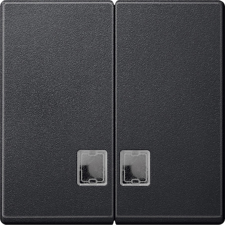Schneider Electric MTN437514 MERTEN КЛАВИША двойная с окошком д/световой индикации, АНТРАЦИТ, SM