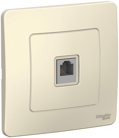 Schneider Electric BLNIS011002 BLANCA С/У РОЗЕТКА телефонная RJ11, МОЛОЧНЫЙ