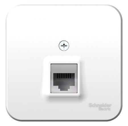 Schneider Electric BLNIA011001 BLANCA О/У РОЗЕТКА телефонная RJ11 ИЗОЛ.ПЛ.,БЕЛЫЙ