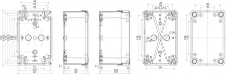 Schneider Electric NSYTBS19128 ПЛАСТИКОВАЯ КОРОБКА 192X121X87 ABS